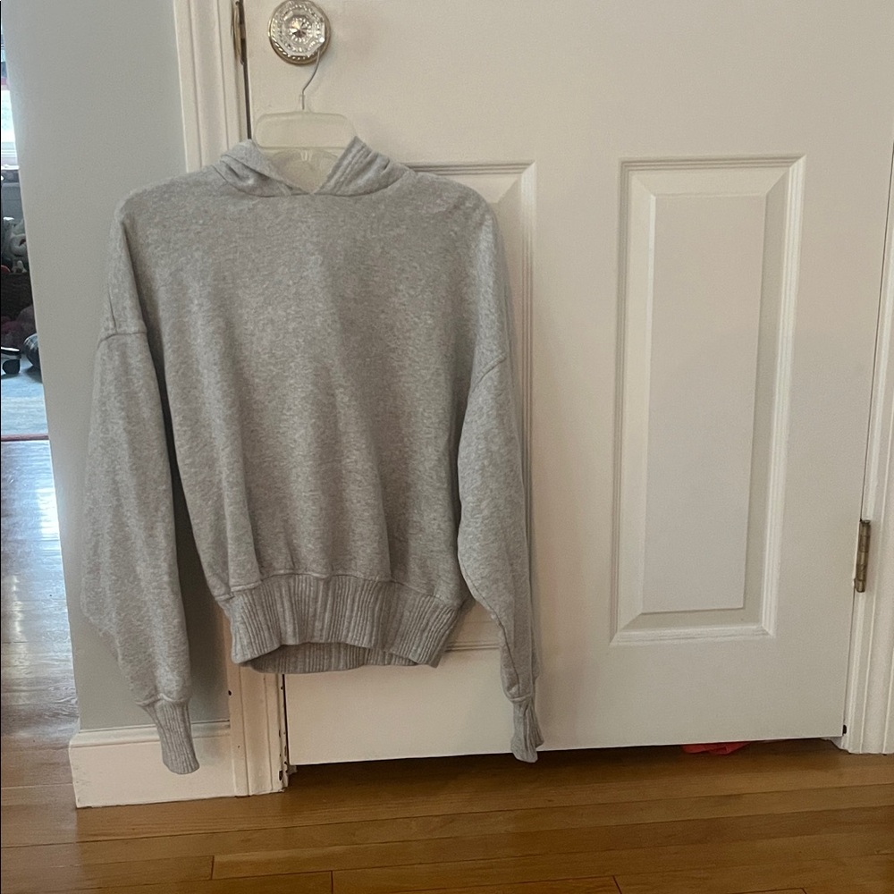 Gray woman’s sweatshirt